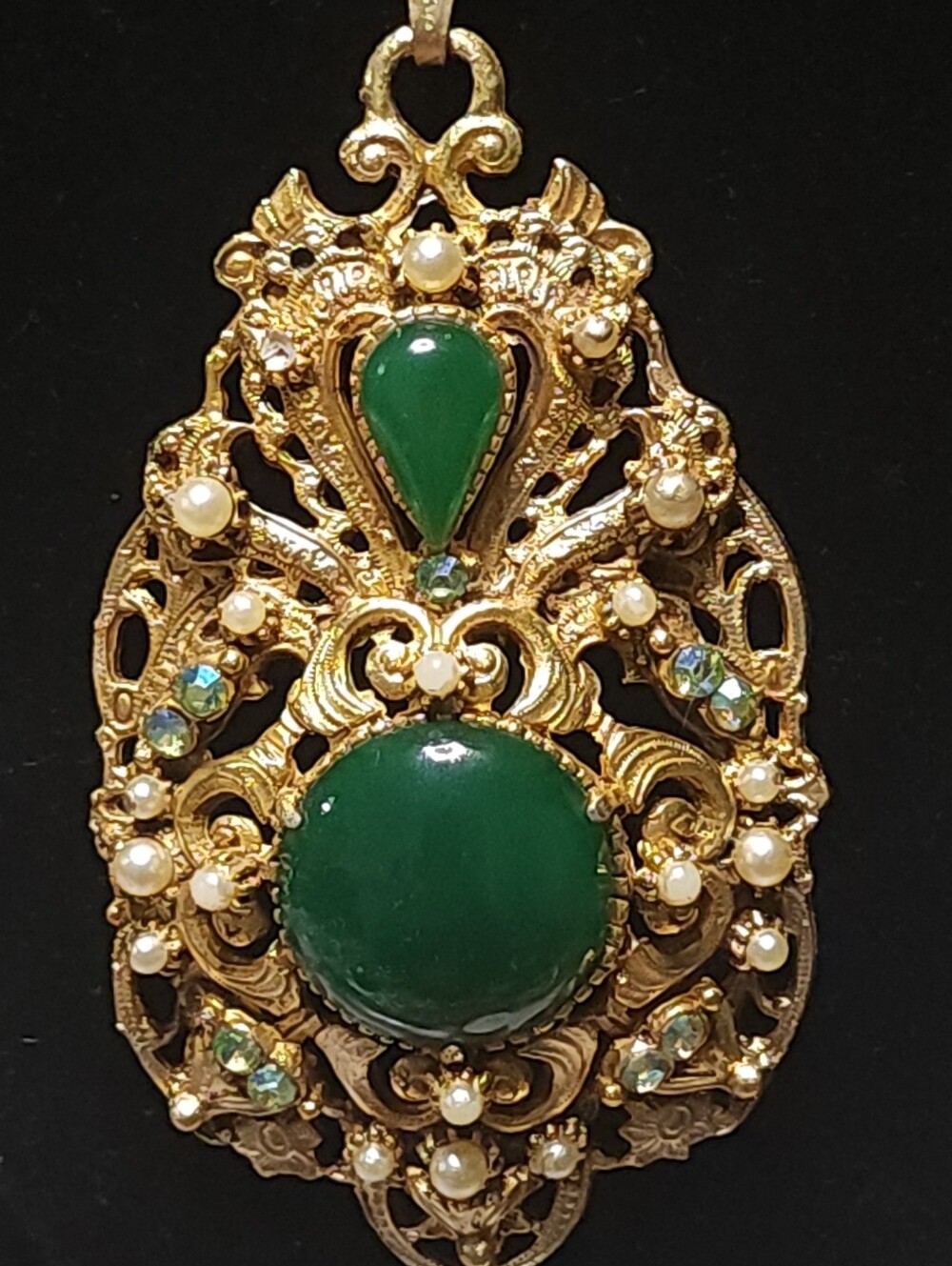 ✨ ABSOLUTELY STUNNING MINT CONDITION VINTAGE SIGNED FLORENZA PENDANT NECKLACE ✨
